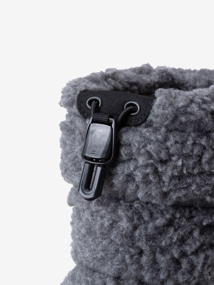 The North Face K Nuptse Bootie VII Mixed Size 14 Fleece, Charcoal/TNF Black,