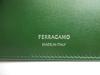 Authentic Salvatore Ferragamo Logo Green and Black Leather Bifold Wallet #a638 Open Box