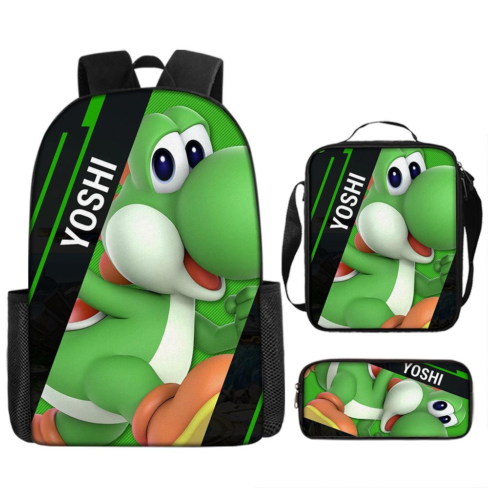 Cartoon Backpack, Primary And Secondary School Students Three-Piece Set, School Bag, Backpack, Shoulder Bag, Pencil Case.