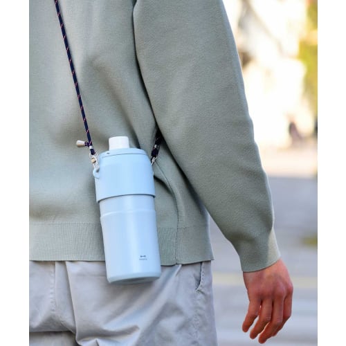 BRUNO Stainless Steel Water Bottle Holder with Double Vacuum Wall and Strap, Fits 500-650mL Water Bottles, Pink, BHK324-PK