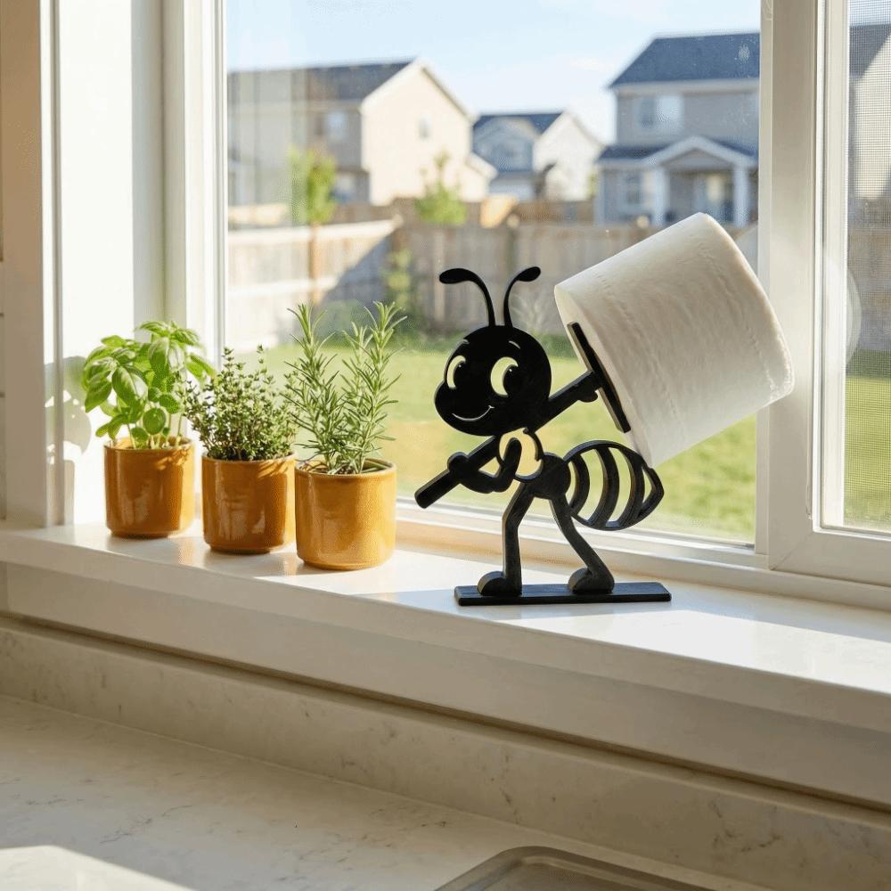 Tissue Stand Roll Paper Towel Holder Free Standing Vertical Napkins Rack  Bathroom