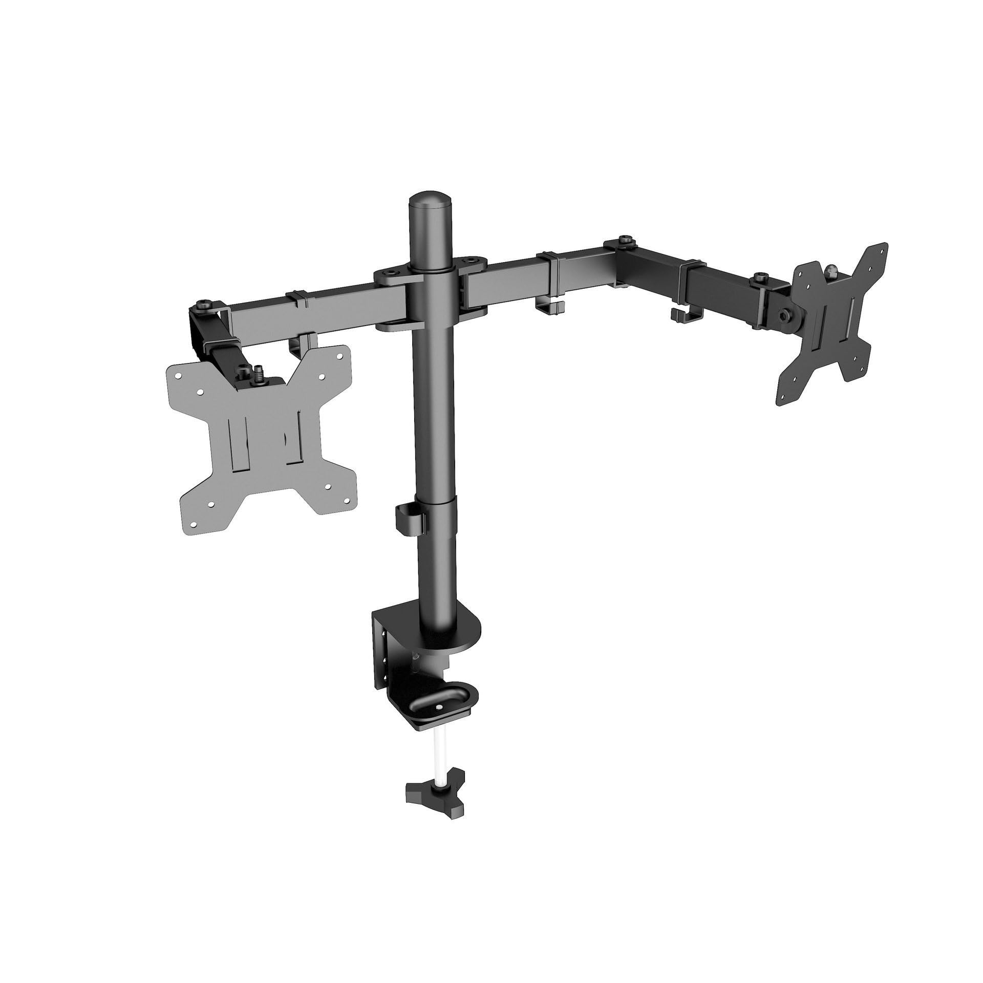 

YBGGJO Dual Monitor 16kg Weight Fits Inch Clamp Double Computer Cable VESA Compatible Arm, Capacity, 14-28 Monitors, Multi-Angle Adjustment, Type,
