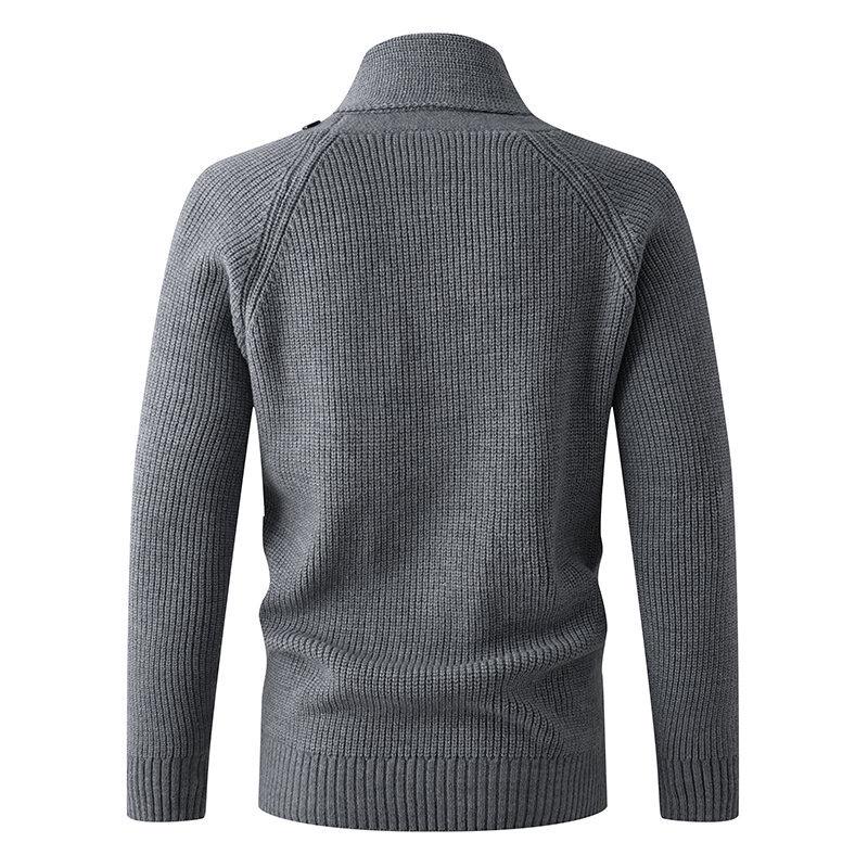 Men's Knit Sweater Neck Gaiter with Buttons, Loose Style for Autumn/Winter
