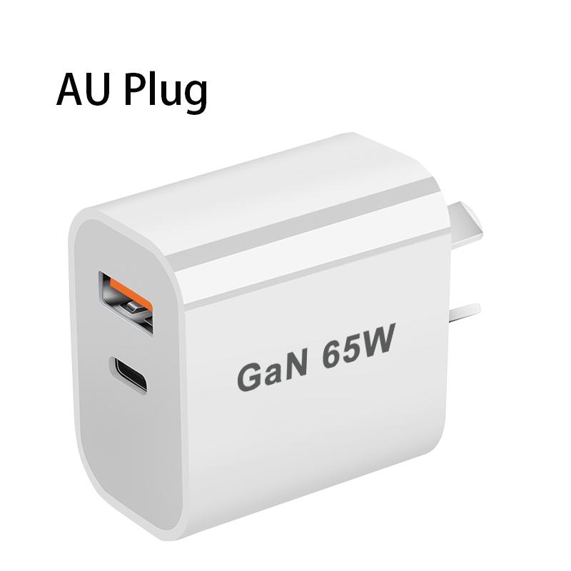 

GaN Fast Charging 65W USB Type C Charger EU US UA UK PD 3.0 Quick Charge Wall For Phone Adapter For iPhone 15 Xiaomi Samsung AU