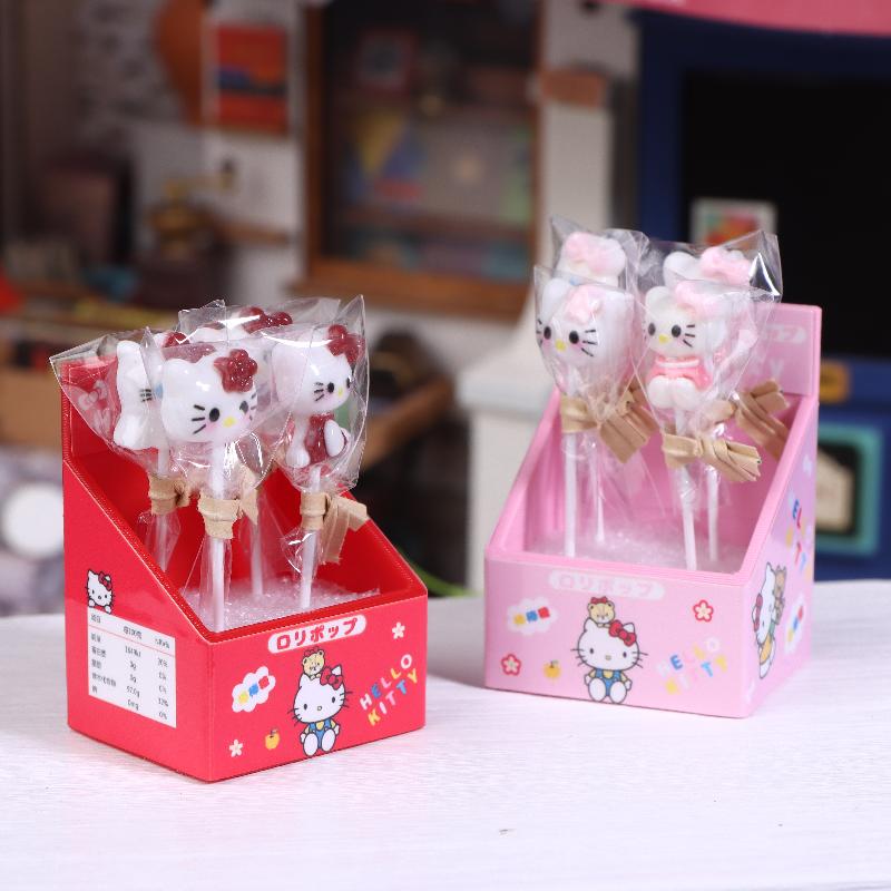 1/12 Dollhouse Simulation Mini Kt Cat Lollipop Set Model Dollhouse Micro Supermarket Scene Decoration Kid Pretend Play Toys