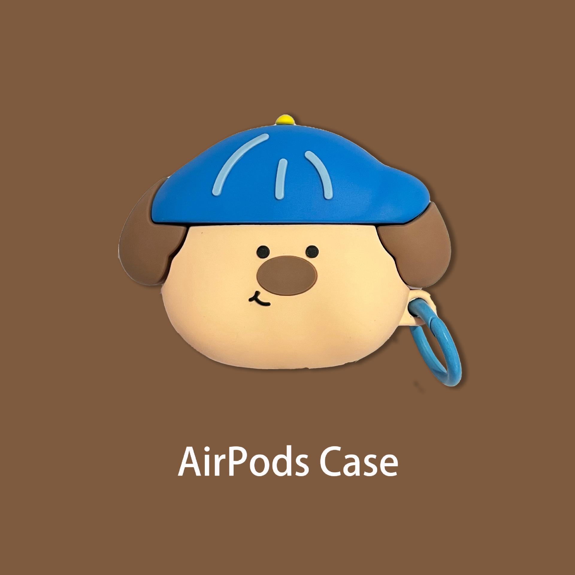 

3D мультфильм синяя шапка собака защитный Bluetooth наушники силиконовый чехол для Airpods Pro 2/Airpods Pro/Airpods 3 чехол для детей airpods pro 2 2022