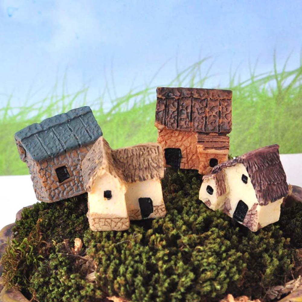 Mini Castle Small House Fairy Garden Miniatures Terrarium Figurines DIY Crafts Figure Moss Ornament Micro Landscape Decor