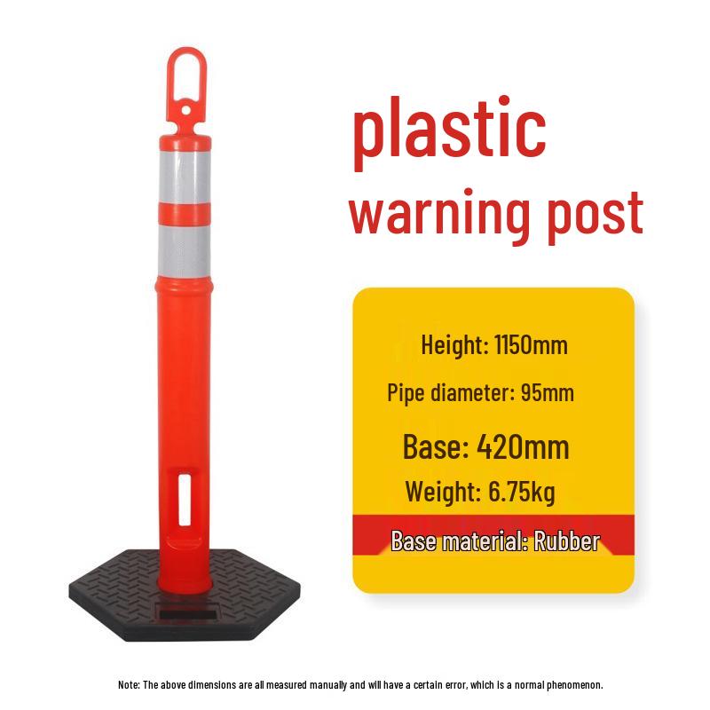 Reflective Elastic Traffic Bollard: PU Anti-Collision Post & Rubber Road Barrier