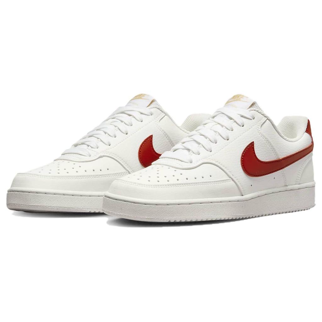 Nike Court Vision Low Comfortable Skate Shoes Women Sneakers White Red DH3158-104