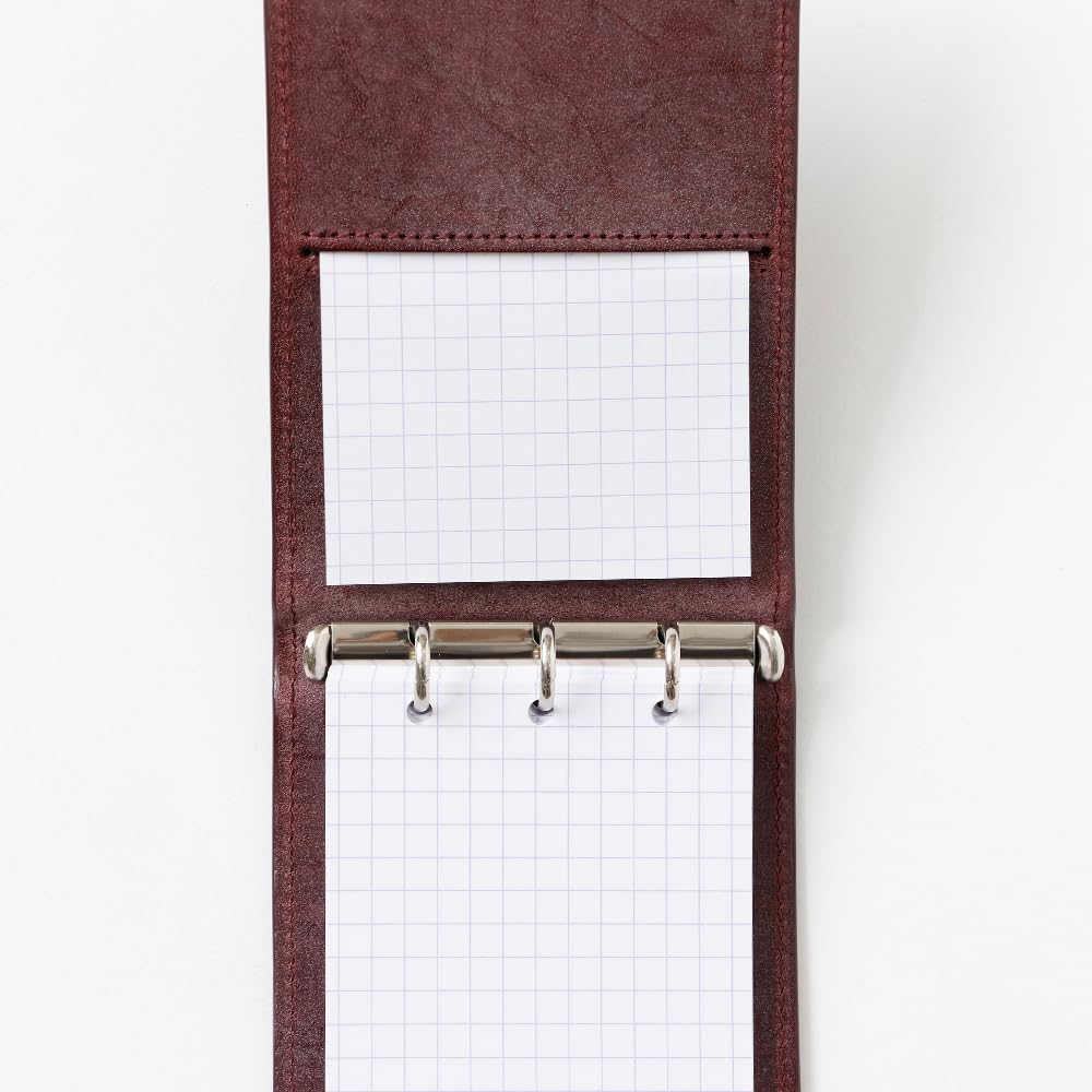 RHODIA Mini System Organizer 11mm Ring Cowhide Chic Bordeaux 3-Ring (11x8cm, Diameter, Leather) cf11ogz01-bd