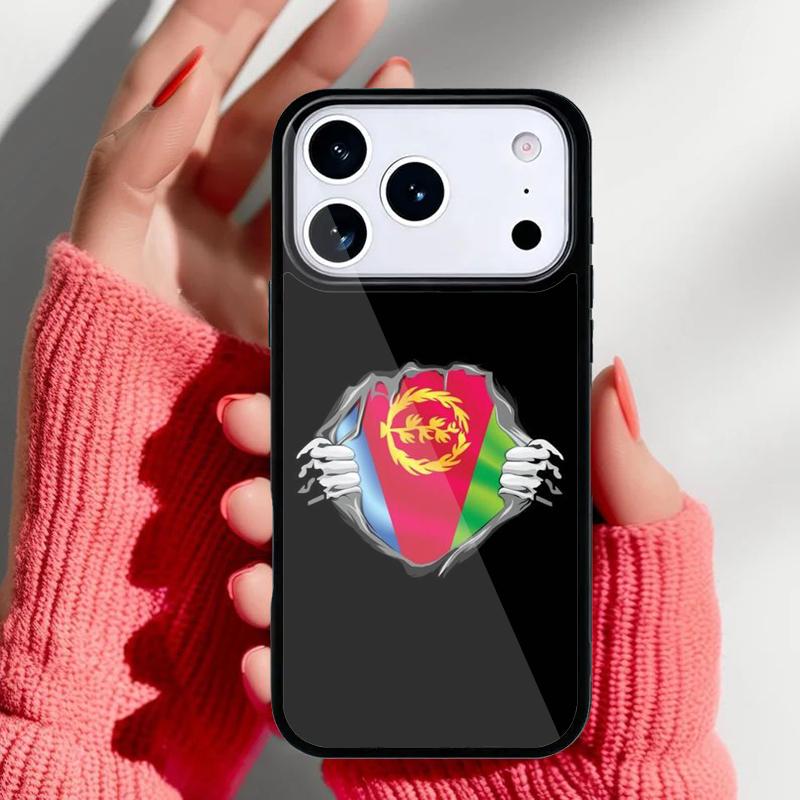 Eritrea Flag Phone Case for iPhone 17 16 15 14 13 Pro Max Back Cover for 12 11 Pro Coque