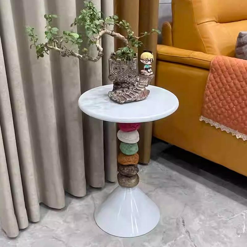 Small Circular Coffee Tables Simple Removable Metal Coffee Tables Living Room Decoration Table Creative Table Nordic Designed