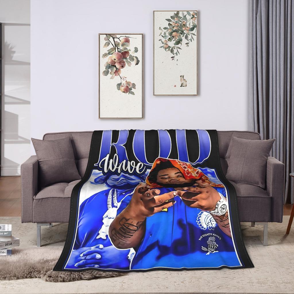 Rapper rod wave Blanket Decorative Flannel Bedding Throws For Couch Bed Super Warm Custom Quality Bedspread Gift