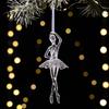 Shiny Simulated Glass Charms Faux Crystal Christmas Ornaments, Clear Acrylic Reindeer/Bell/Wreath/Wine Winter Hanging Tree Decorations Wonderland