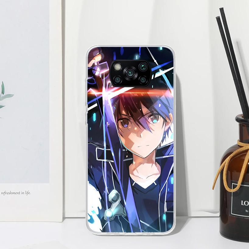 Sword Art Online Anime Phone Case For Xiaomi Poco X7 X6 X5 M7 M8 Pro F7 Ultra Redmi 15C 15 13C 13 12C 12 10 10C 10A Art Fundas P