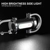 Rechargeable Keychain Flashlights Multifunction COB Work Light Waterproof Emergency Keychain Light for Walking Searching Hiking