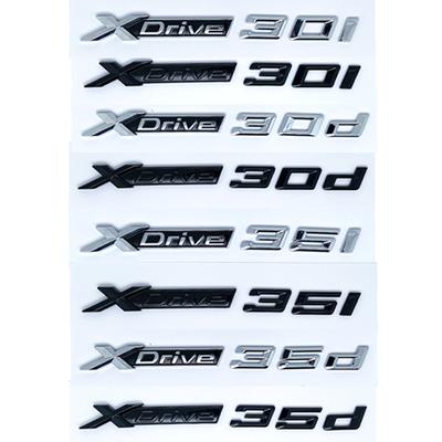Emblème d'aile de voiture 3D Xdrive 301 30d 35i 35d Autocollant de badge de coffre pour X1 X3 X4 X5 X6 X7 Accessoires Logo