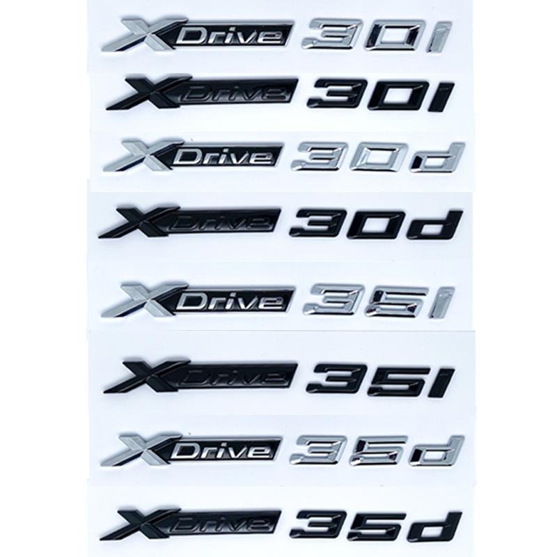 3D Xdrive 301 30d 35i 35d Car Fender Emblem Trunk Badge Sticker For BMW X1 X3 X4 X5 X6 X7 Logo Accessories
