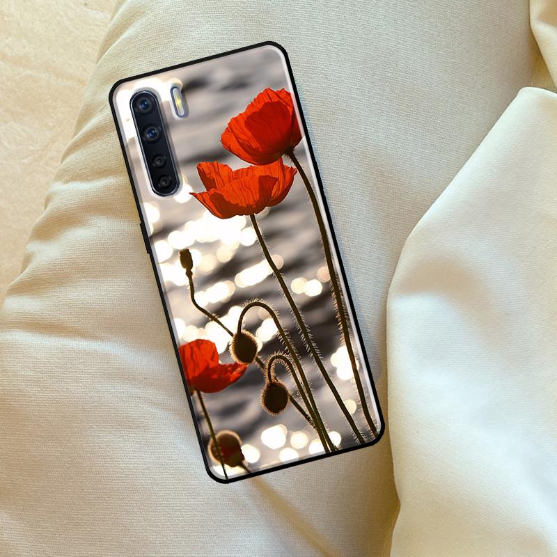 

Красный Цветок Мака Чехол Для Oppo A17 A94 A74 A54 A60 A40 A80 A16 A76 A96 A98 A58 A78 A18 A38 A57 A15 A5 A6 Pro OPPO A96 4G