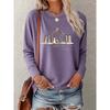 Women's Christian Christmas Origin Story Portrait Print One-piece casual long-sleeved elegant summer top Fashionable and cute T Vintage