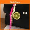 Miu Creative Fruit Lemon Keychain With Handmade Plastic Resin Design For Bag Decor
