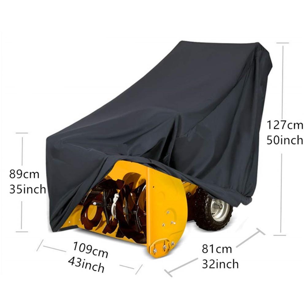 Heavy Duty Protective Cover for Electric Snow Blowers with Waterproof Strips Drawstring Closure and Elastic Buckle