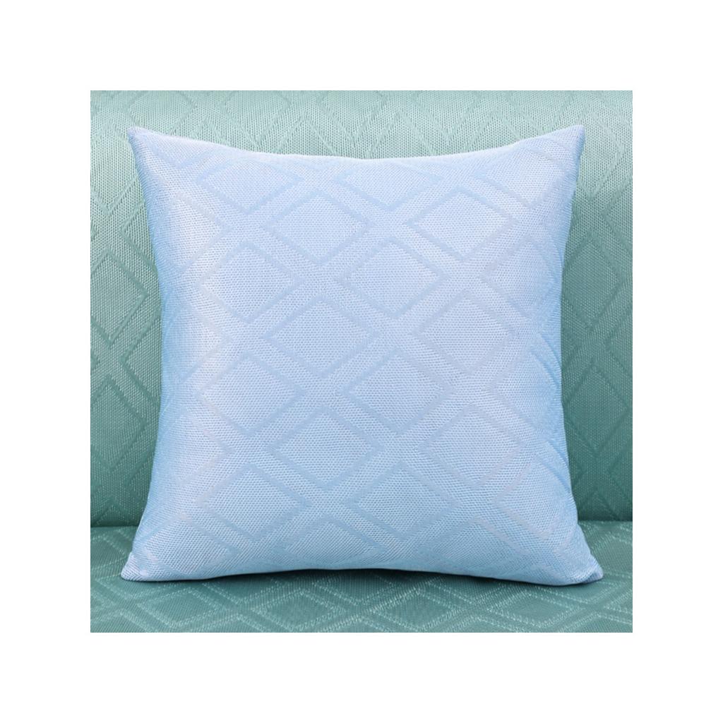 Living room sofa ice silk pillowcase, cool and breathable summer cushion, double-sided diamond shaped summer car backrest cushion