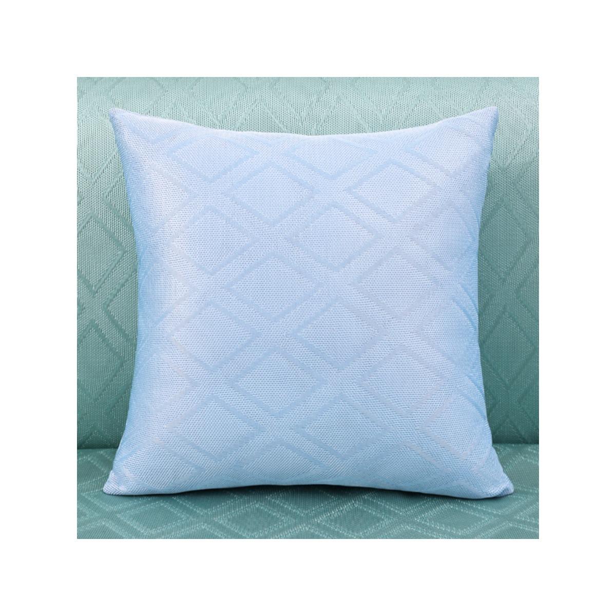 

Living room sofa ice silk pillowcase, cool and breathable summer cushion, double-sided diamond shaped summer car backrest cushion 40x40cm синий