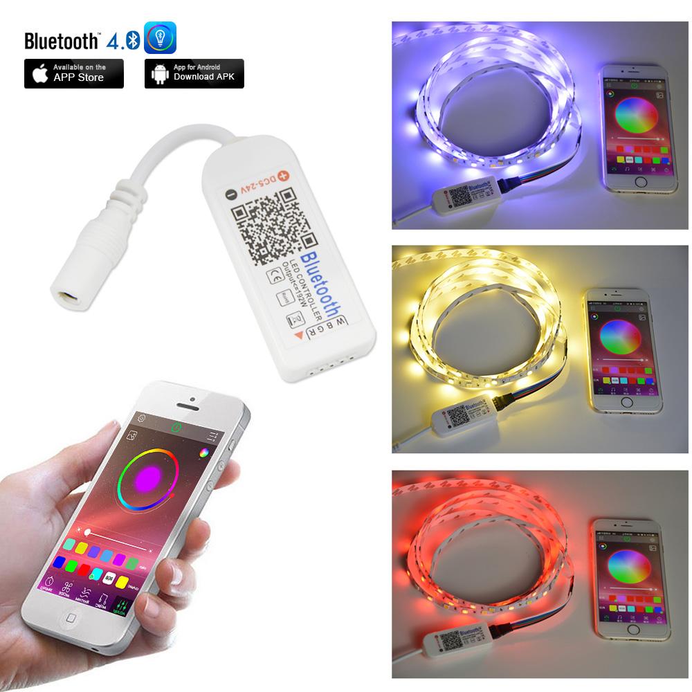 Buy AMT RGB LED Light Strip Remote Controller DC5-28V Bluetooth ...