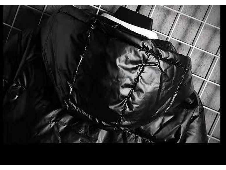 Men's Shiny Hooded Down Cotton Winter Jacket – Thick, Trendy, Short, Plus Size Available