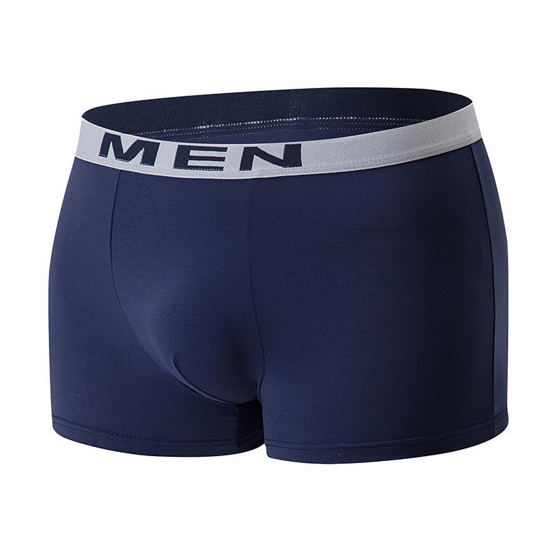 Lenjerie intimă pentru bărbați, de culoare solidă, simplă, la modă și casual, cu talie elastică și pantaloni cu croială dreaptă