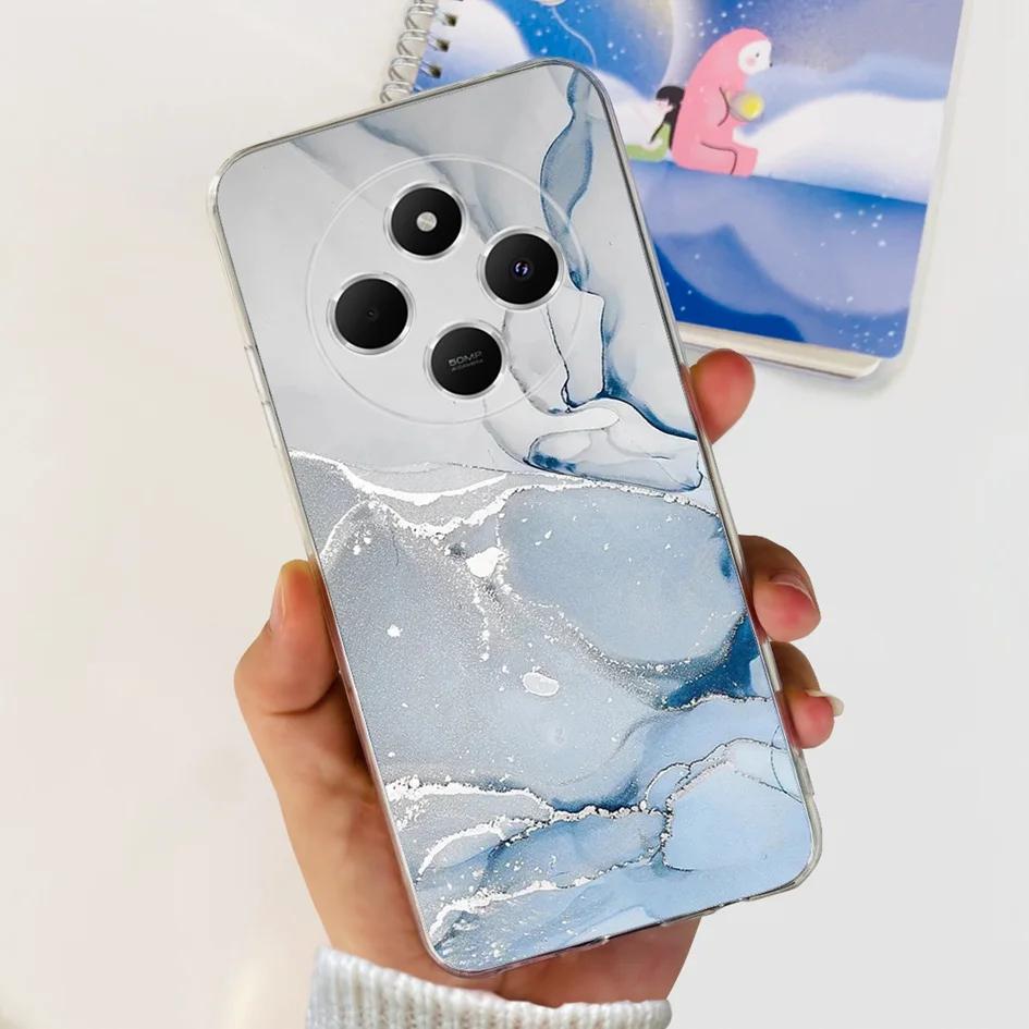 For Xiaomi Poco C75 Case 2024 New Stylish Flower Soft Transparent Silicone Phone Cover For Xiaomi Poco C75 4G C 75 PocoC75 Coque