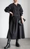 Gold Japan Plus Size Long Faux Layered Skipper Perfect for and Size Black Women's Dress, Sleeves, Top, Stretch, Summer, Spring, Autumn, Fem-486, 4L,