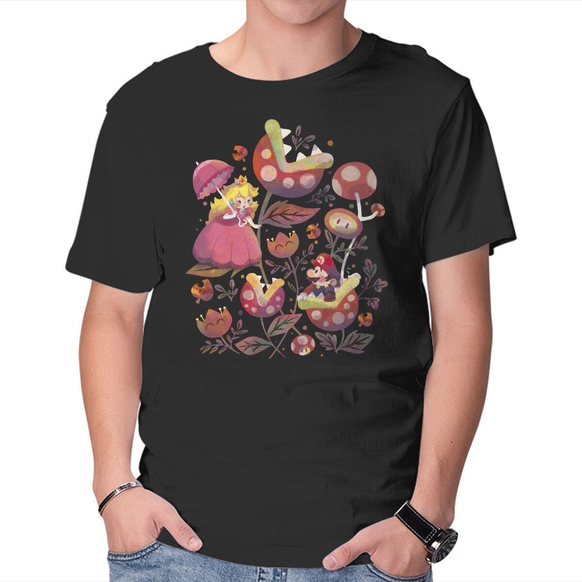 Unisex Crew Neck T-Shirt The Princess And The Plumber Graphic Short Sleeve Casual Tee XL