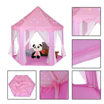 Tentes de jeu pour enfants, Tente de jeu Château de princesse Maison de jeu pour filles Maison de jeu avec une guirlande de 40 L