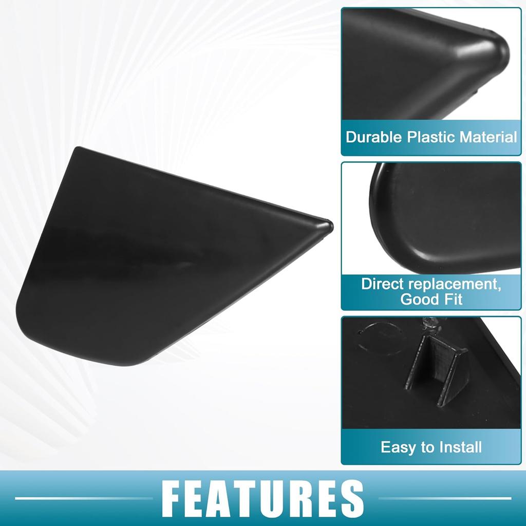 Front Right Door Mirror Corner Mudguard Triangle Cover for Honda Fit 2009-2013 No.75490-TF0-Y01 Plastic Black
