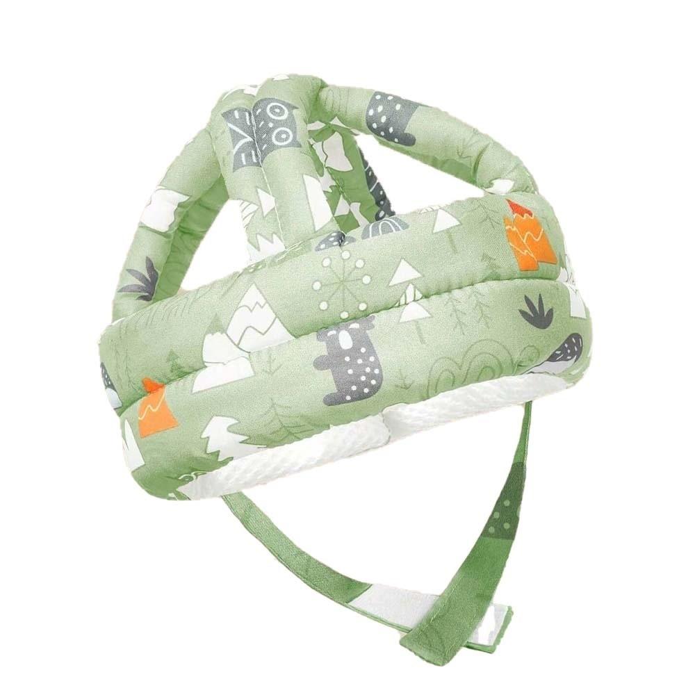 Cartoon Pattern Head Protector Adjustable Strap Infant Cap Safety Helmet  Crawling Practice