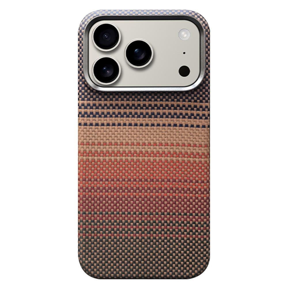 

Чехол для iPhone 17 Pro Max, градиентный, из арамидного волокна, магнитный чехол для телефона с металлическим ободком для камеры, совместимый с MagSafe