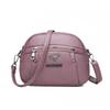 Soft leather textured shoulder bag, fashionable solid color crossbody bag, simple large capacity small square bag