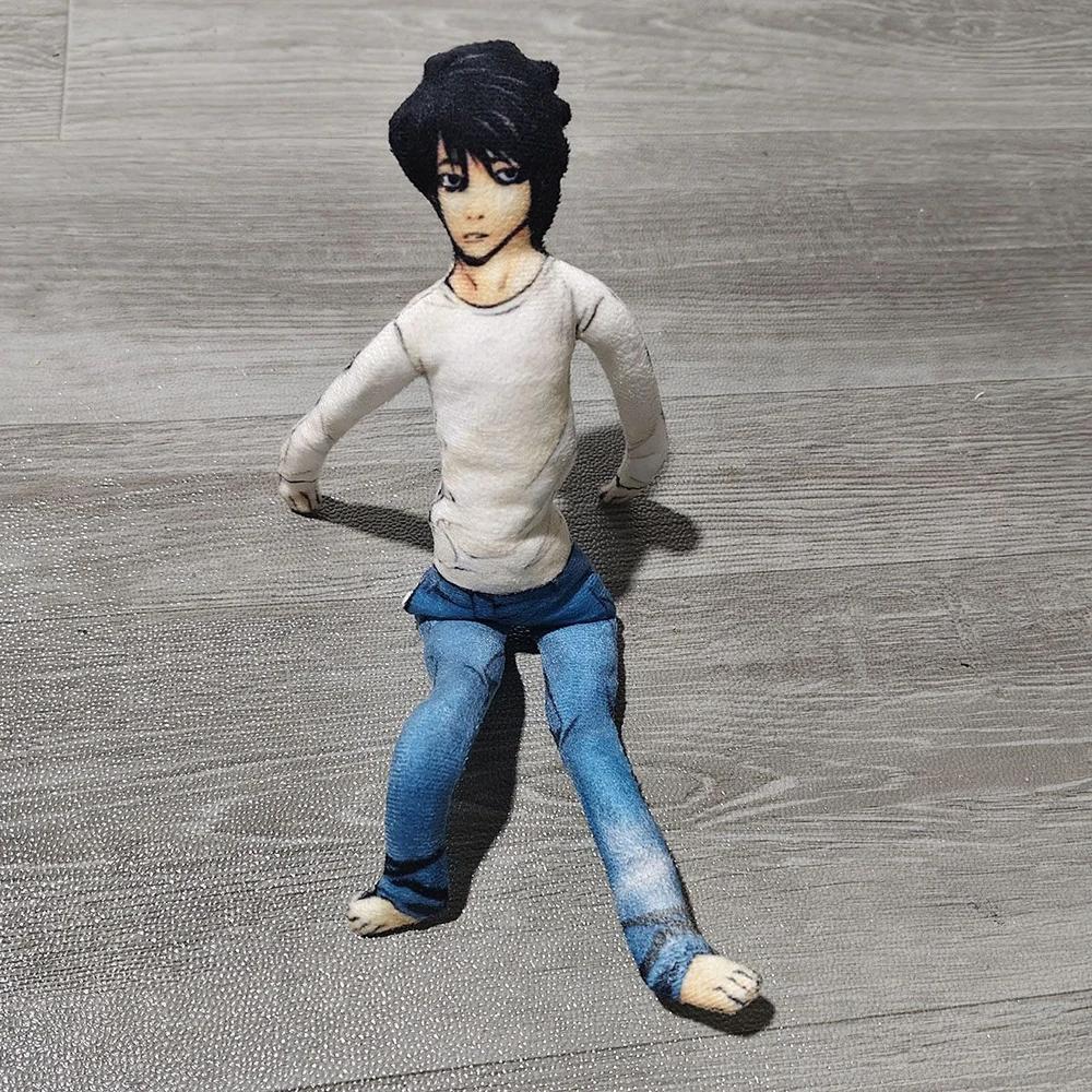 

Anime Death Note L.Lawliet Cosplay Doll Plush Stuffed Dolls Abstract Joint Flexible Room Decoration Halloween Mascot Soft Props 28cm