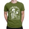 Skeleton Coffee Halloween Gift T Shirt Men's Pure Cotton Vintage T-Shirt O Neck Spooky Tee Shirt Short Sleeve Clothing Unique