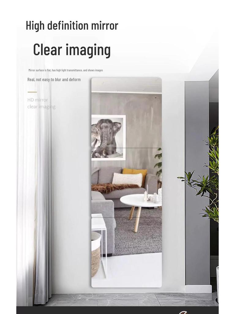 [Newcomer Exclusive] Full-Body Acrylic Soft Mirror Sticker - Self-Adhesive, High-Definition Dormitory Dressing Mirror