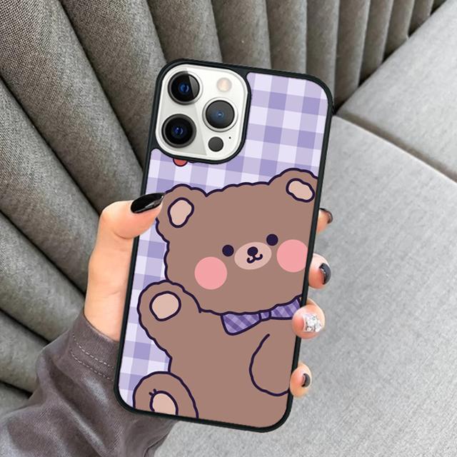 

Кавайные Милые Мишки Корейский Животный Чехол Для Телефона Для iPhone 17 Air 16 15 14 plus 12 13 Pro max Защитный Чехол coque iPhone 15pro max