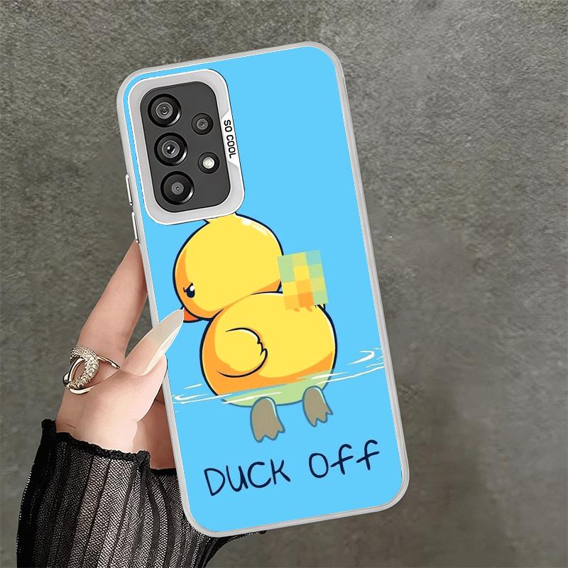 

Funny Cute Cartoon Duck Shockproof Phone Case for Samsung A17 A16 A15 A14 A37 A57 A36 A56 A26 A35 A55 A25 A34 A54 A24 A13 A23 A3 Samsung A73