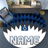 Custom Name HSV Round Area Rug,Carpet Rug for Living Room Bedroom Sofa Playroom Decor,Non-slip Floor Mat