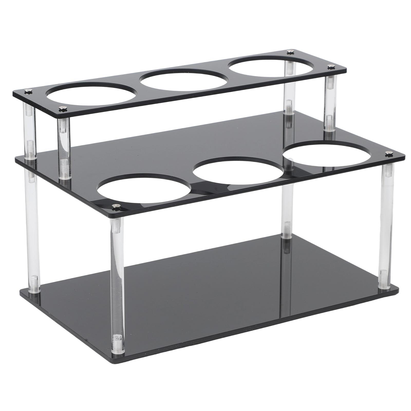 

Syrup Storage Rack 2 Tier Acrylic Organizer for Efficient Use in Kitchen Bars and Restaurants Clear and Sturdy чёрный