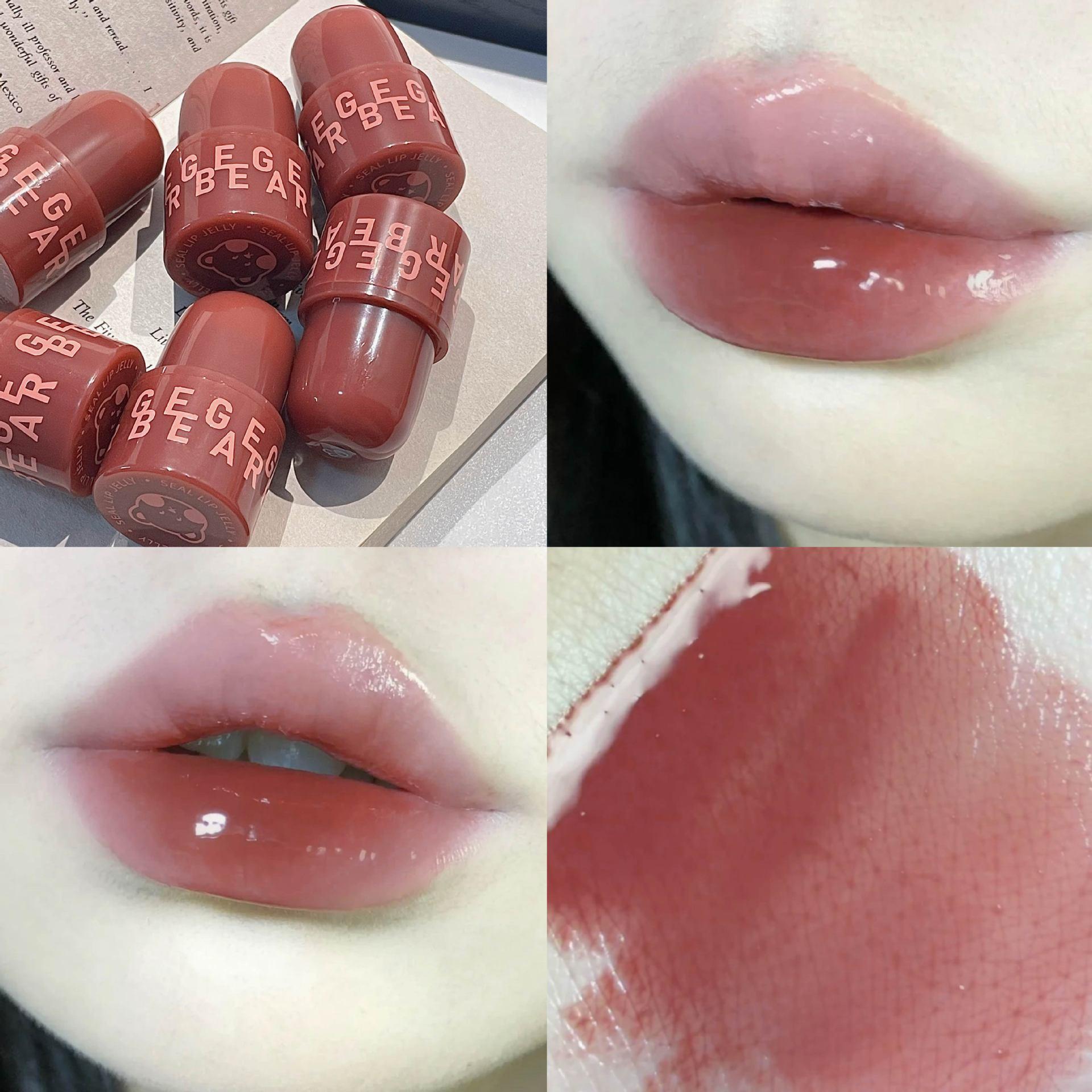 Gege Bear Hydrating Lip Jelly: Long-Lasting, Plumping, Non-Fade Glossy Lipstick