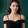 Adjustable Bra Straps Elastic Rose Flower Lingerie Strap  Wedding Party Dress