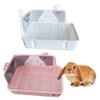 Corner Litter Pan Cage Potty Trainer Litter Box for Rabbit Plastic Material