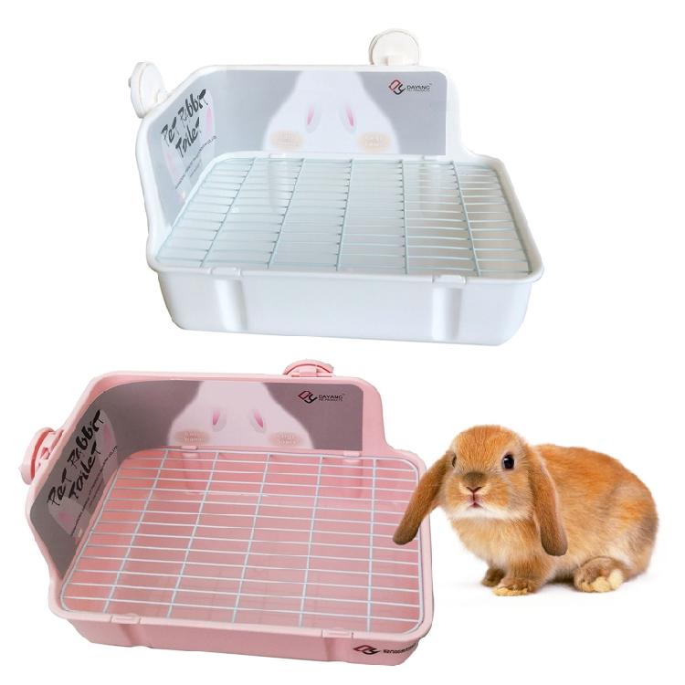 Corner Litter Pan Cage Potty Trainer Litter Box for Rabbit Plastic Material